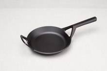 Load image into Gallery viewer, Borough Furnace 9-inch cast iron frying skillet with long forked handle, made in USA